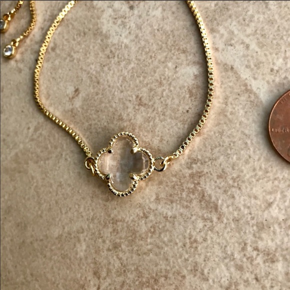 🎉HP🎉Dainty clover adjustable bracelet - Picture 3 of 3